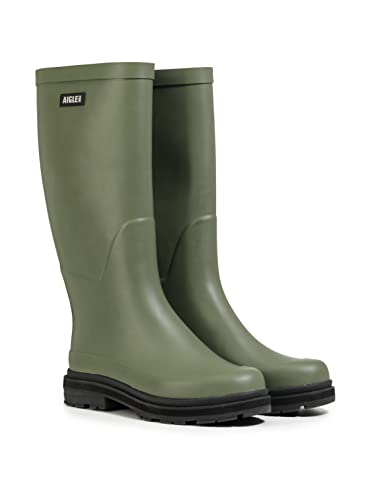 Aigle Damen Ultra Rain Gummistiefel, 3611 Military Olive, 39 EU im Sale