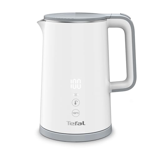 Tefal KO6931 Sense Wasserkocher | 1,5 Kapazität | Digitalanzeige | 5 Temperaturstufen | 360°-Sockel | Wasserstandsanzeige | herausnehmbarer Kalkfilter | 30 Minuten Warmhaltefunktion| 1800W | weiß im Sale