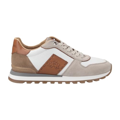 La Martina Sneaker Scarpa Uomo, Rauleder, Beige, Herren im Sale