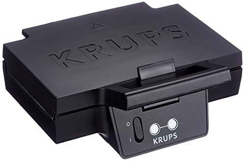 Krups Sandwich-Toaster, Extra grosse und breite Platten, Antihaftbeschichtung, Croque Monsieur, Schwarz