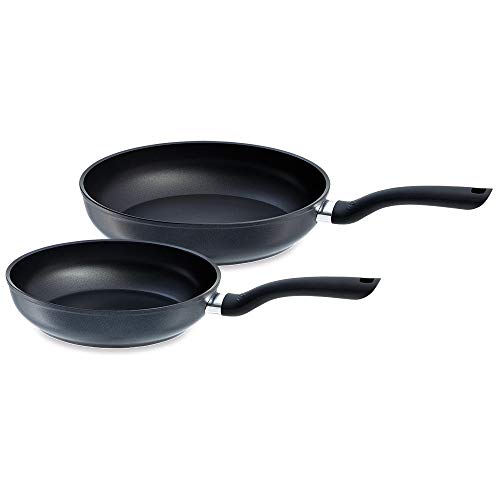 Fissler Cenit / Pfannenset 2-teilig (Ø 24 cm, Ø 28 cm) beschichtete Aluminium-Pfannen, Antihaft-Pfanne, alle Herdarten - auch Induktion, Schwarz im Sale