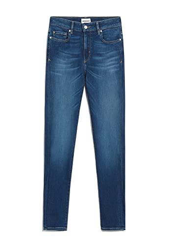 ARMEDANGELS TILLAA X Stretch - Damen Skinny Fit Mid Waist aus Bio-Baumwoll Mix 28/28 Iris Blue Denims / 5 Pockets Skinny Skinny Fit