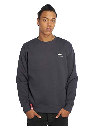 Alpha Industries Basic Sweater Small Logo Sweatshirt für Herren Black im Sale