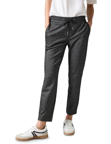 CECIL Damen B378330 Hose Im Herringbone Look, Deep Charcoal Grey,  / 28L EU im Sale