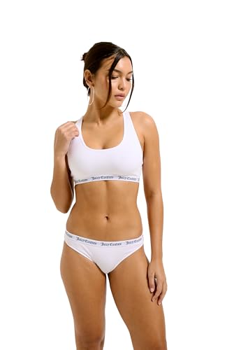 Juicy Couture Damen Verity Cotton Bralette BH, White, (22er Pack) im Sale