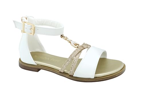 Patrizia Pepe Mädchen Pj293.27_35 Sandal, Metallic, 35 EU Schmal im Sale