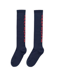 Thumbnail for Marimekko Suikea Logo Knie Socken, Blau/rot Gr.40-42 im Sale