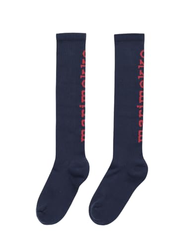 Marimekko Suikea Logo Knie Socken, Blau/rot Gr.37-39 im Sale