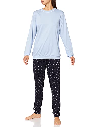 CALIDA Night Lovers Bündchen-Pyjama Damen, aus 100% Supima-Baumwolle, mit stoffbezogenem Gummibund im Sale