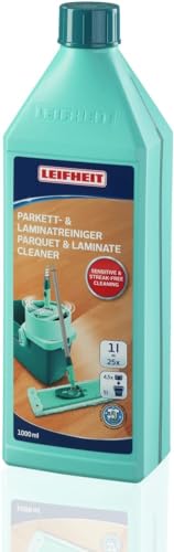 Leifheit Parkett/Laminatreiniger 1000 ml Konzentrat, Parkettpflege ohne Schlieren und Wasserrückstände, schonender Parkettreiniger mit Fugenschutz im Sale