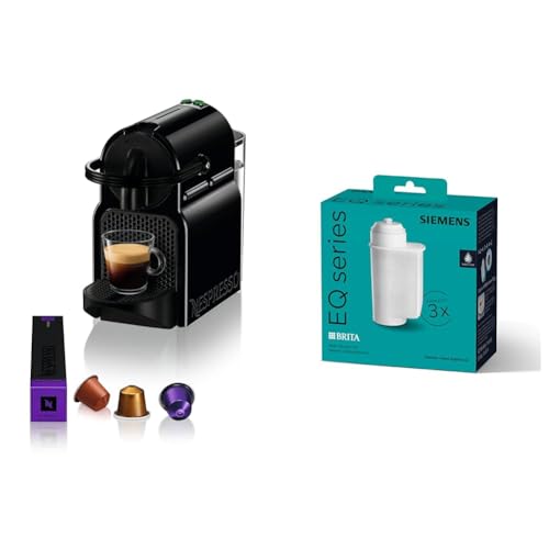 Nespresso De'Longhi EN 80.B Inissia, Hochdruckpumpe, Energiesparfunktion & Siemens BRITA Intenza Wasserfilter TZ70033A,verringert den Kalkgehalt des Wassers