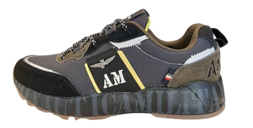 Aeronautica Militare SC293 Green Black Dark Gray Sneakers, mehrfarbig, EU im Sale