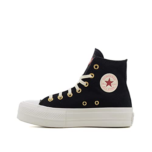 CONVERSE Damen Chuck Taylor All Star Lift Sneaker, Black/Egret/Back Ally Brick, 37 EU im Sale