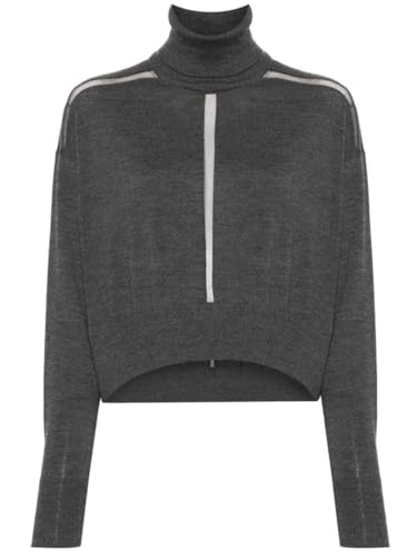 PATRIZIA PEPE Grauer Rollkragenpullover für Damen, grau, Small im Sale