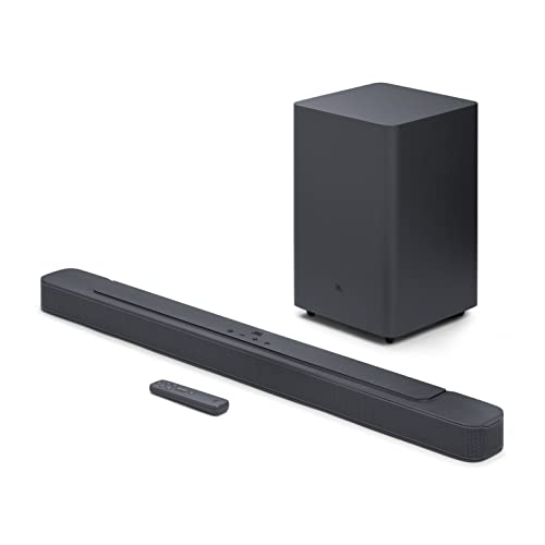 JBL Bar 2.1 Deep Bass MK2 – 2.1-Kanal-Soundbar mit kabellosem Subwoofer für Heimkino Sound-System – Schlankes und kompaktes Design mit JBL Surround Sound – Schwarz im Sale