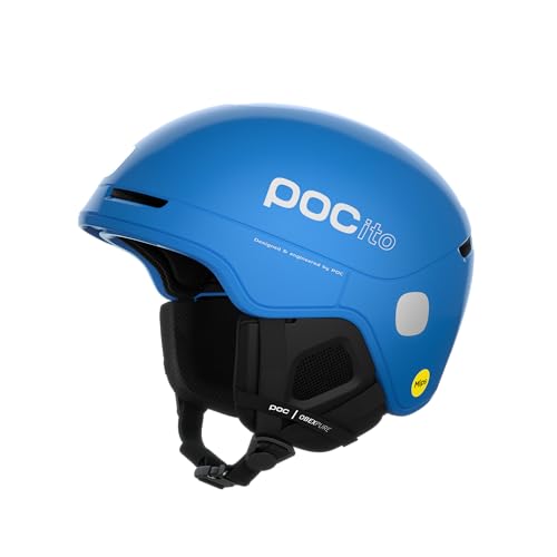 POC POCito Obex MIPS - Leichter und anpassbarer Ski- und Snowboardhelm für Kinder mit RECCO Reflektor, Fluorescent Blue, XXS (48-52cm) im Sale