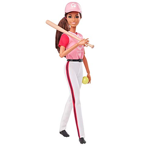 Barbie GJL77 - Olympic Games Tokyo 2020 Softball-Puppe mit Softball-Outfit, Tokyo 2020-Jacke, Medaille, Softball, Schläger und Handschuh, Spielzeug für Kinder ab 3 Jahren im Sale