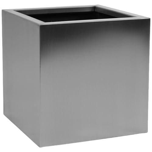 VIVANNO Pflanzkübel Blumenkübel Edelstahl wetterfest frostresistent - 30 x 30 x 30 cm, robust und modern im Sale