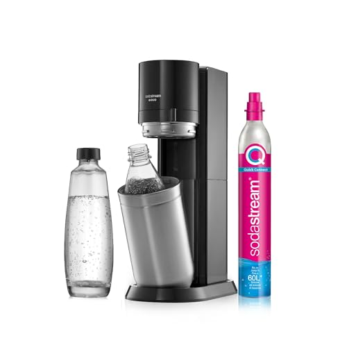 SodaStream E-DUO Wassersprudler mit CO2-Zylinder, Standard Pack (1x Glasfl. 1L + 1x KSTFL 1L, DWS)