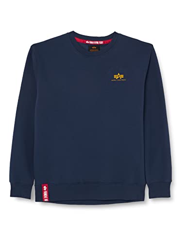 Alpha Industries Basic Sweater Small Logo Sweatshirt für Herren New Navy im Sale