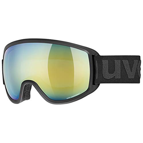 uvex topic FM sphere - Skibrille für Damen und Herren - beschlagfrei - verzerrungs- & beschlagfrei - black matt/orange-blue - one size im Sale