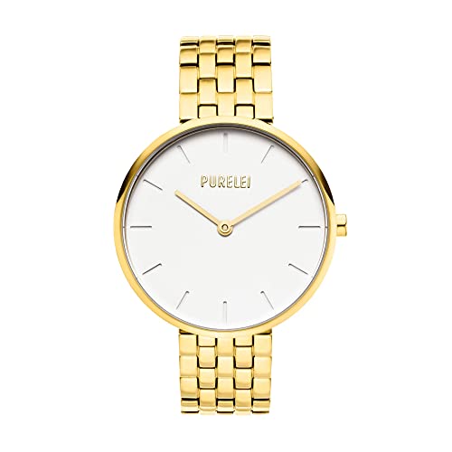 Purelei Timeless Uhr (Silber), Hochwertige Damenuhr mit Edelstahlarmband, Elegante Uhr Damen Analog Quarz 3ATM, Geschenk für Frauen im Sale