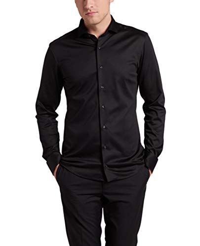 ETERNA Slim Fit 1863 Hemd Langarm Haifischkragen Jersey Nachtblau im Sale