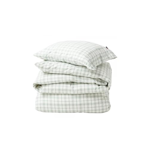 LEXINGTON Green/White Striped Cotton Pin Point Bed Set, Green/White, 135x200/80x80