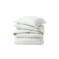 Thumbnail for LEXINGTON Green/White Striped Cotton Pin Point Bed Set, Green/White, 135x200/80x80