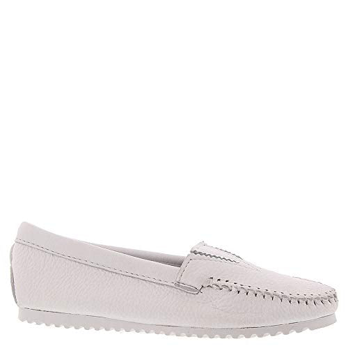 Minnetonka Damen Butter Mokassin, Weiß, 8 3X-Wide im Sale