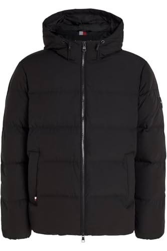 Tommy Hilfiger DOWN HOODED PUFFER JACKET Gerade Herren, Schwarz (Black), XL im Sale