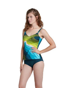 Thumbnail for Sunflair Tankini Multicolor Zweiteiler Set mit Softschalen verstellbare Doppelträger Kreuzrücken hoher Slip im Sale