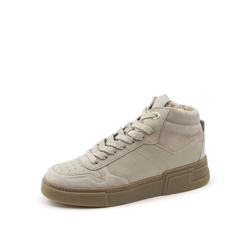 Paul Green Damen Hightop-Pauls mit Wechselfußbett, Frauen High-Top Sneaker,Warm gefüttert,Laufschuhe,schnürschuhe,mid Cut,Beige (Almond),40 EU / 6.5 UK im Sale