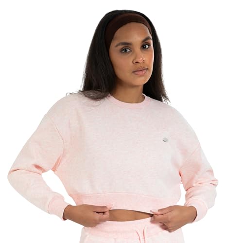 SMILODOX Sweatshirt Damen Amelia, Oversize Crop Pullover Damen, Pullover Langarmshirt Damen Rundhalsausschnitt, Crop Top Damen Sweatjacke Damen Komfortables Material, Ideal für Sport & Freizeit im Sale