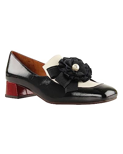 Chie Mihara Damen RAVEN38 Loafer, Black, White, red, EU im Sale