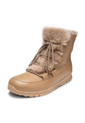 VITAFORM Winterstiefel Damen Gefüttert - Wasserabweisende Winterschuhe Damen - Warme Damen Stiefel Lammfell-Gefüttert für den Winter beige/taupe 35 im Sale