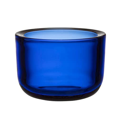 Iittala Valkea Teelichthalter aus Glas in der Farbe Ultramarinlau, Maße: 6cm x 6cm x 8,5cm, 1066663, Blau im Sale