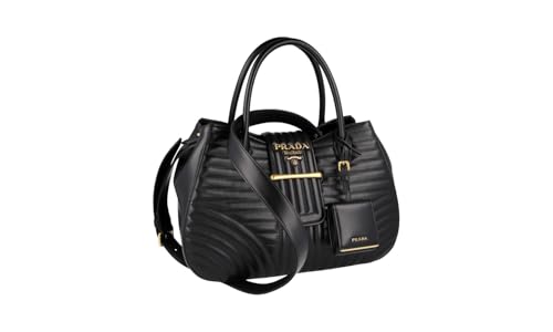 Prada Damen Schwarz Leder Schultertasche 1BA224 im Sale