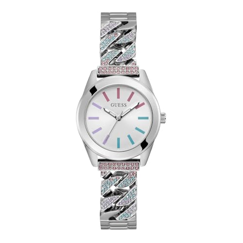 GUESS Damen Uhr Armbanduhr Serena GW0546L4 Edelstahl Silber im Sale