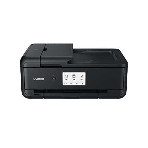 Canon PIXMA TS9550 Drucker Farbtintenstrahl Multifunktionsgerät DIN A4 A3 (Drucker A3, Scanner, Kopierer, 5 separate Tinten, WLAN, LAN, Print App, 2 Papierzuführungen, Duplexdruck) schwarz im Sale