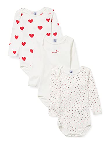 Petit Bateau Baby MädchenGestreifter Body mit langen Ärmeln (3er Pack) , Variante 1, 24 Monate im Sale