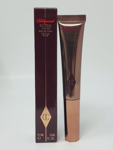 Charlotte Tilbury Original | HOLLYWOOW Contour Wand Fair-M | Flüssiger Rouge; Highlighter & Maquil in Stick für Gesichtskonturen | 12 ml (HOLLYWOOD MEDIUM-DEEP, 12 ml.)