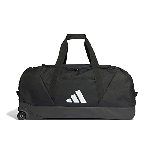 adidas Unisex Duffel with Wheels Tiro League Trolley Team Bag Extra Large, Schwarz/Weiß, HS9756, N im Sale