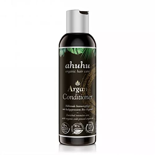 ahuhu ARGAN Conditioner (200 ml) – pflegende Haarspülung mit Arganöl & vitalisierender Reismilch, schenkt natürlichen Glanz & Geschmeidigkeit, beruhigt störrisches Haar, vegane Haarpflege im Sale