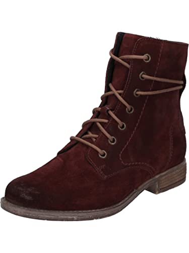 Josef Seibel Damen Schnürstiefeletten Sienna 70,Weite G (Normal),Wechselfußbett,uebergangsstiefel,schnürboots,Boots,Rot (Carmin),42 EU im Sale