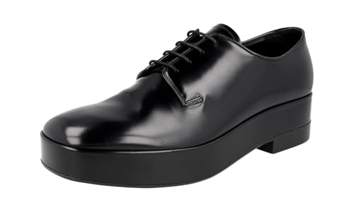 Prada Herren Schwarz Leder Schnürschuhe 2EG379 LVN F0002 43 EU/UK 9 im Sale