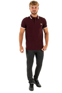 Thumbnail for POLO UOMO FRED PERRY DOPPIA RIGA OXBLOOD im Sale