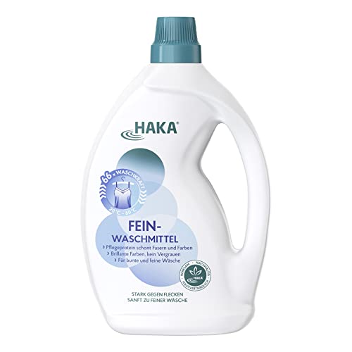 HAKA Feinwaschmittel, Flüssigwaschmittel für Feines, Seide & Buntes, für 66 Waschgänge, 2 l