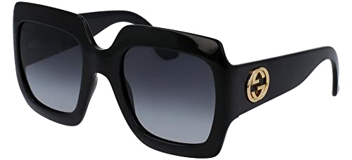 GUCCI Womens GG0053SN Sunglasses, Black-Black-Grey, 54 im Sale