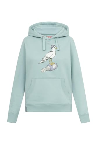 derbe Hoodie Sturmmöwin Damen Grau | Kapuzenpullover | Möwe | Hamburg | Frauen | Navy im Sale